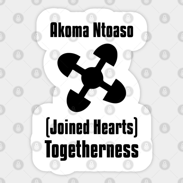 Akoma Ntoso | Adinkra Symbol | African | African American | Black Lives Sticker by UrbanLifeApparel